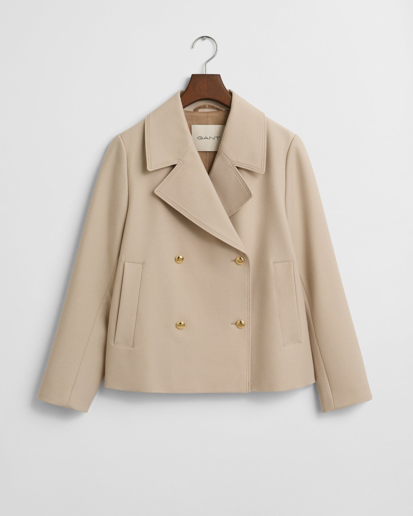 SOFT OAT, SPRING PEACOAT, FLAT-LAY BY GANT AU.