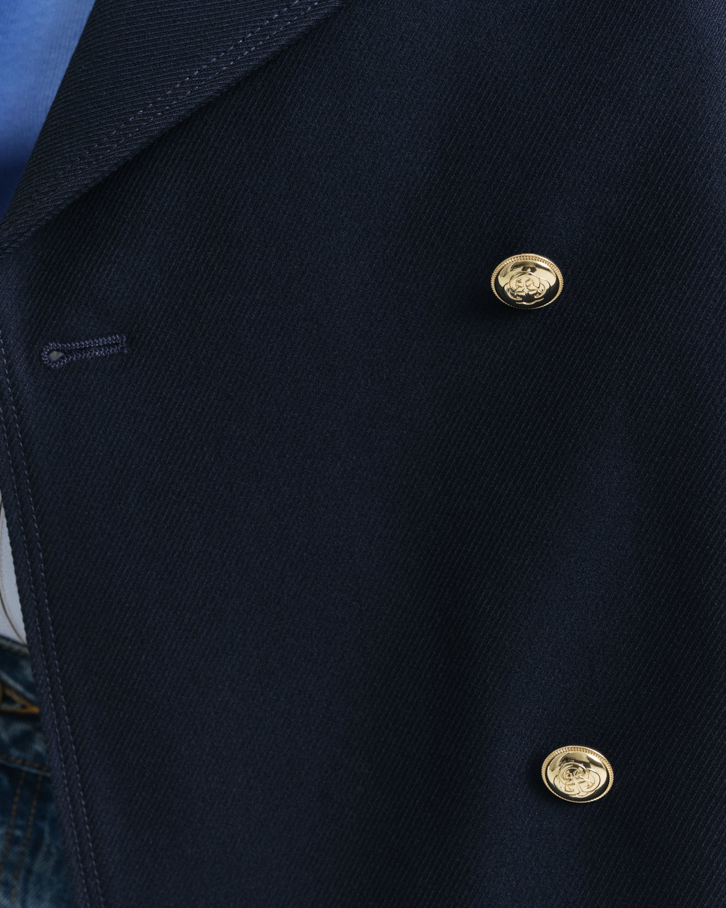 MODEL WEARING SPRING PEACOAT