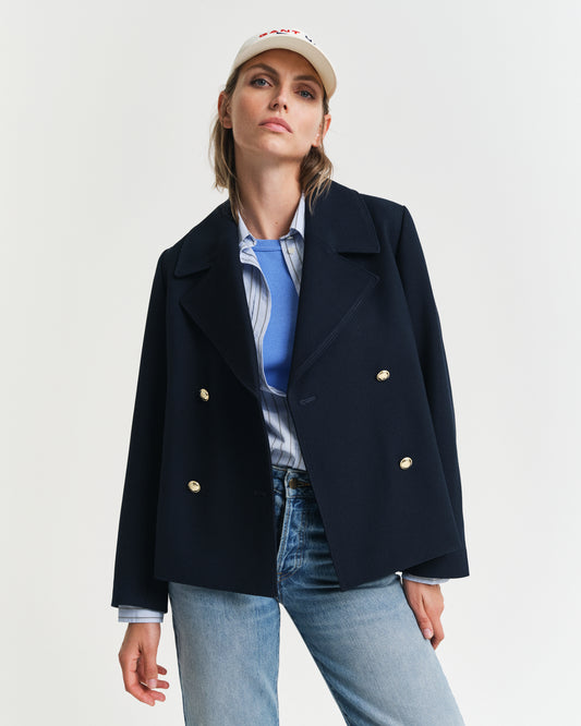EVENING BLUE, SPRING PEACOAT, FRONT-VIEW BY GANT AU.
