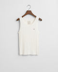 EGGSHELL, STRETCH COTTON CABLE TANK TOP BY GANT AU.