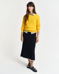 DAFFODIL YELLOW, TEXTURED COTTON C-NECK BY GANT AU.