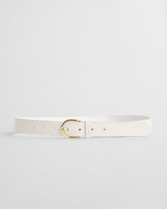 CREAM, LEATHER BELT BY GANT AU.