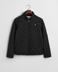 BLACK, QUILTED WINDCHEATER, FLAT-LAY BY GANT AU.