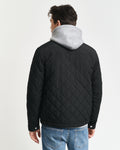 BLACK, QUILTED WINDCHEATER, BACK-VIEW BY GANT AU.