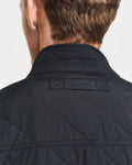 BLACK, QUILTED WINDCHEATER VEST, CLOSE-UP BY GANT AU.