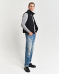 BLACK, QUILTED WINDCHEATER VEST BY GANT AU.