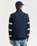 EVENING BLUE, QUILTED WINDCHEATER VEST, BACK-VIEW BY GANT AU.