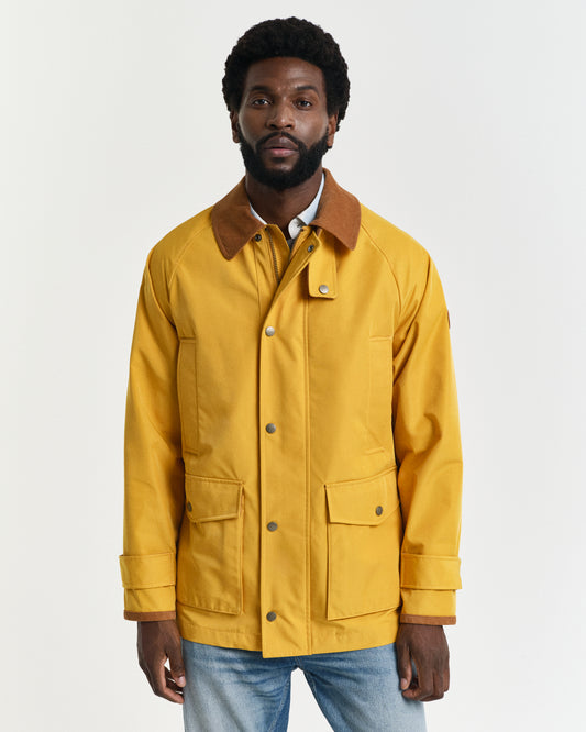 GOLDEN YELLOW, SPRING DECKER JACKET, FRONT-VIEW BY GANT AU.