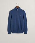 DK JEANSBLUE MELANGE, CASUAL COTTON HALF ZIP, FLAT-LAY BY GANT AU.