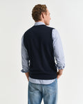 EVENING BLUE, CLASSIC COTTON SLIPOVER, BACK-VIEW BY GANT AU.