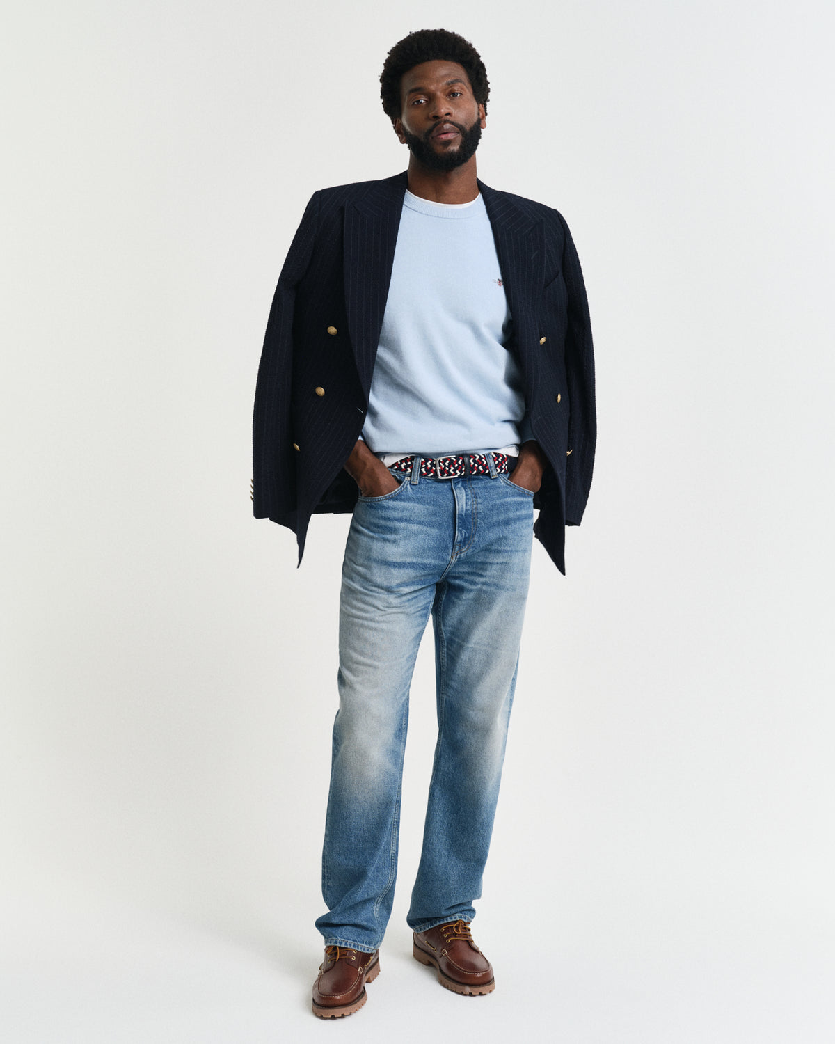 FRESH BLUE, CLASSIC COTTON C-NECK BY GANT AU.