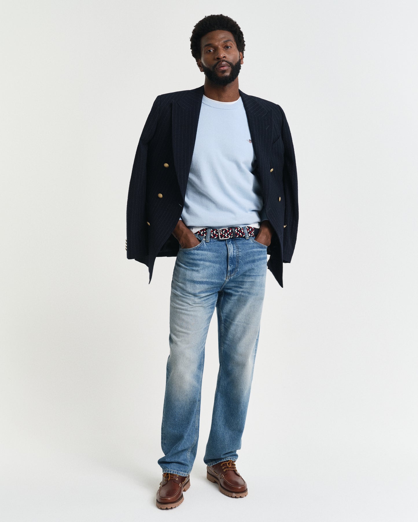 FRESH BLUE, CLASSIC COTTON C-NECK BY GANT AU.