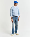 FRESH BLUE, CLASSIC COTTON V-NECK BY GANT AU.