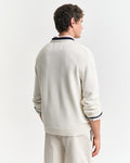 EGGSHELL, FLAG INTARSIA COTTON C-NECK, BACK-VIEW BY GANT AU.