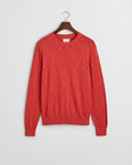BRICK RED, LINEN BLEND C-NECK, FLAT-LAY BY GANT AU.