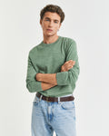 KALAMATA GREEN, SUNFADED C-NECK, FRONT-VIEW BY GANT AU.