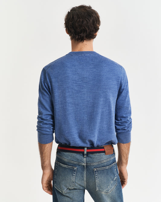 PERSIAN BLUE, SUNFADED C-NECK, BACK-VIEW BY GANT AU.