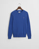 RICH BLUE, COTTON CABLE C-NECK BY GANT AU.