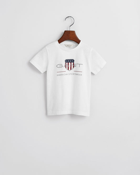 WHITE, ARCHIVE SHIELD SS T-SHIRT BY GANT AU.