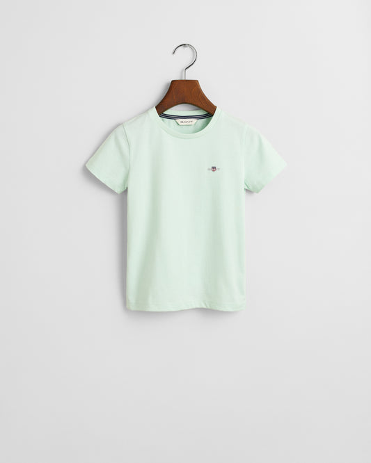 FADED MINT, SHIELD SS T-SHIRT BY GANT AU.