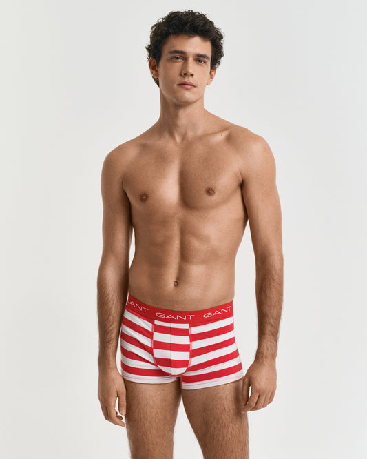 BRIGHT RED, STRIPE TRUNK 3-PACK, BACK-VIEW BY GANT AU.