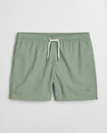 KALAMATA GREEN, SWIM SHORTS, FRONT-VIEW BY GANT AU.
