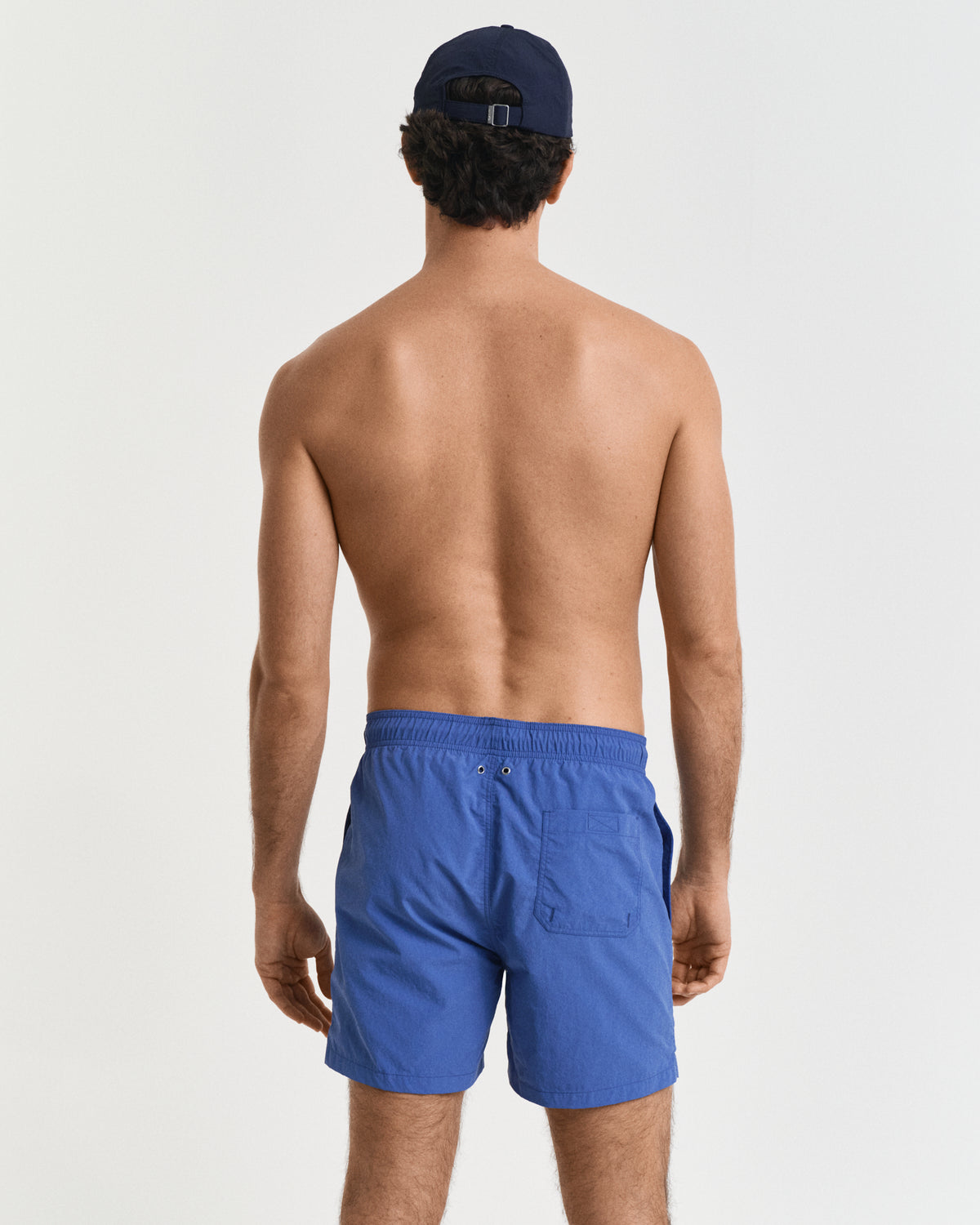 RICH BLUE, SWIM SHORTS, BACK-VIEW BY GANT AU.