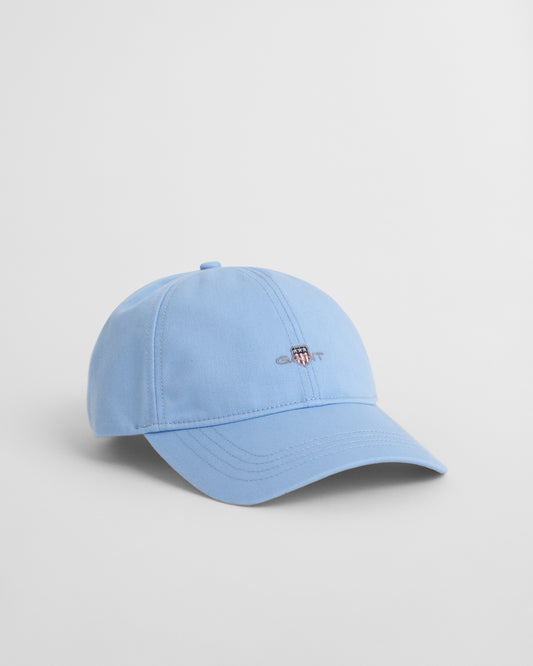 CAPRI BLUE, SHIELD COTTON TWILL CAP BY GANT AU.
