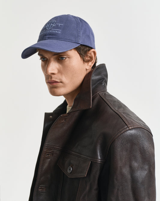 DUSTY NAVY, TONAL ARCHIVE SHIELD CAP BY GANT AU.