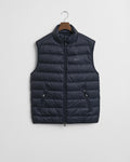 EVENING BLUE, LIGHT DOWN VEST, FLAT-LAY BY GANT AU.