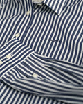 CLASSIC BLUE, REG CLASSIC POPLIN STRIPED SHIRT, FLAT-LAY BY GANT AU.