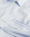LIGHT BLUE, REG CLASSIC POPLIN STRIPED SHIRT, FLAT-LAY BY GANT AU.