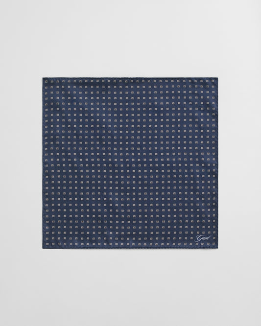 MARINE, FOULARD PRINT POCKET SQUARE BY GANT AU.