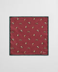PLUMPED RED, DUCK PRINT POCKET SQUARE BY GANT AU.