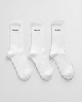 WHITE, SPORT SOCKS 3-PACK BY GANT AU.