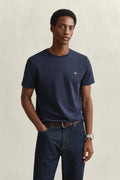 EVENING BLUE, Shield T-Shirt, FRONT-VIEW BY GANT AU.