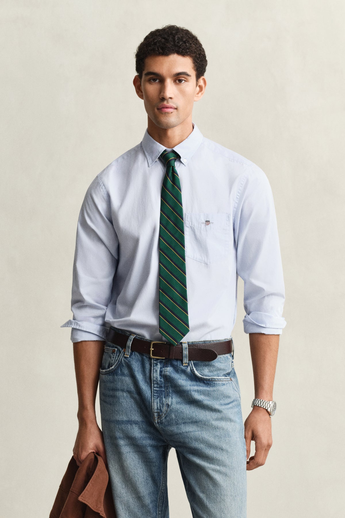 LIGHT BLUE, REG CLASSIC POPLIN SHIRT, FRONT-VIEW BY GANT AU.