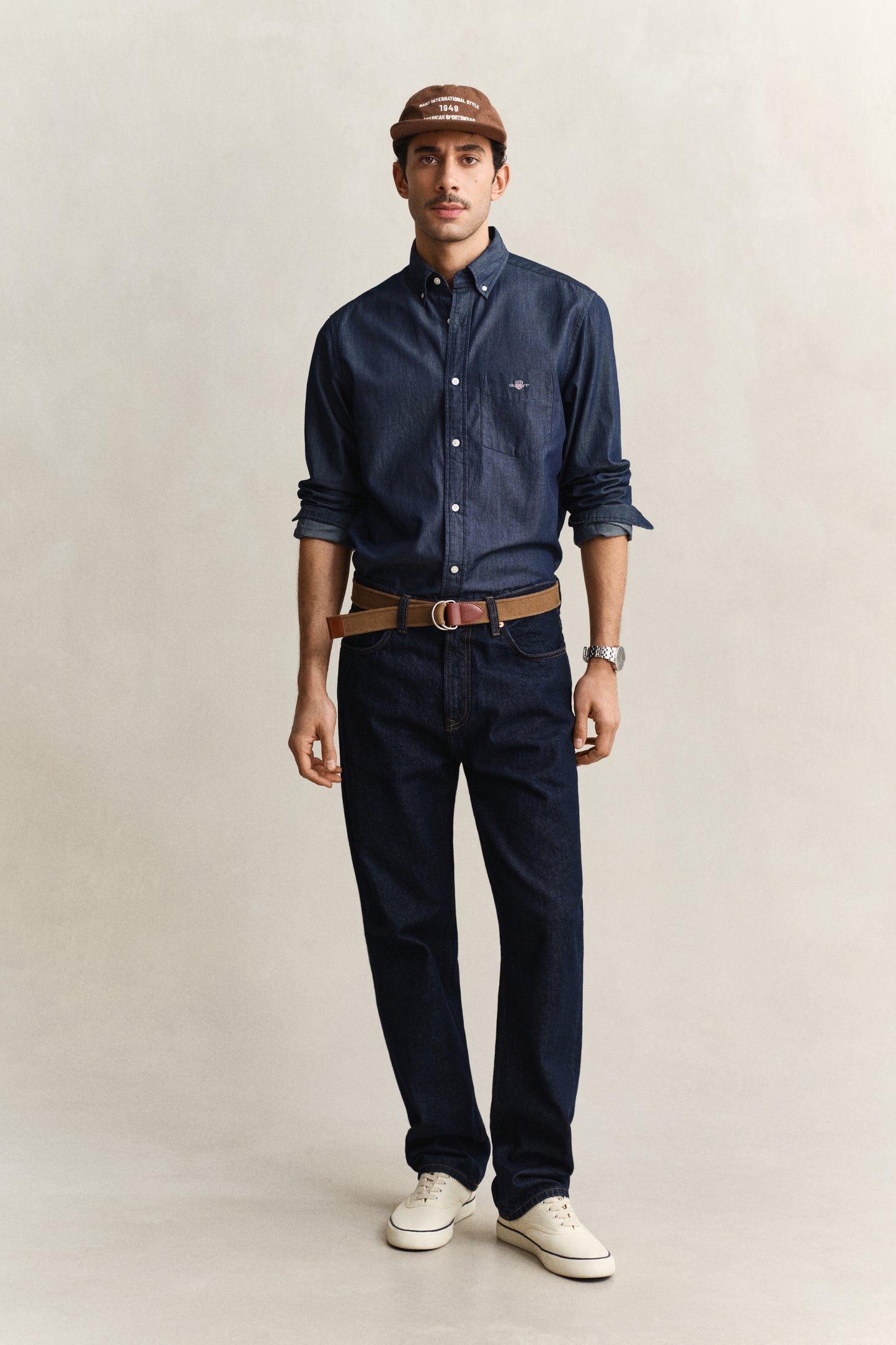 DARK BLUE, Straight Jeans, FRONT-VIEW BY GANT AU.