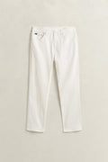 EGGSHELL, Regular White jeans, FLAT-LAY BY GANT AU.