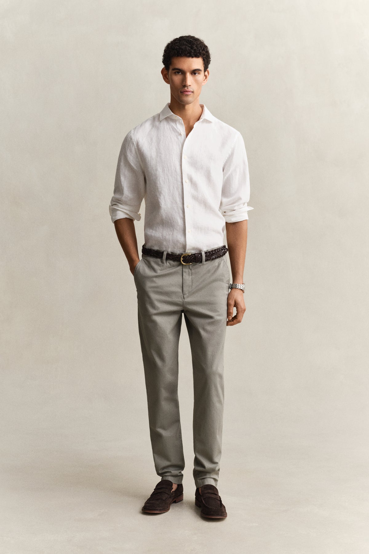 PEWTER GREY, Classic Slim Chinos BY GANT AU.