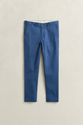 VINTAGE BLUE, Classic Slim Chinos, FRONT-VIEW BY GANT AU.