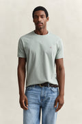 CERAMIC GREY, Shield T-Shirt, FRONT-VIEW BY GANT AU.