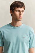 MUTED TURQUOISE, Shield T-Shirt, CLOSE-UP BY GANT AU.