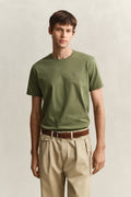DRY HERB GREEN, Shield T-Shirt, FRONT-VIEW BY GANT AU.