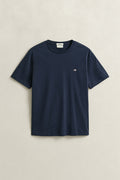 EVENING BLUE, REG SHIELD SS T-SHIRT, FLAT-LAY BY GANT AU.