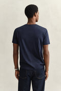 EVENING BLUE, REG SHIELD SS T-SHIRT, BACK-VIEW BY GANT AU.