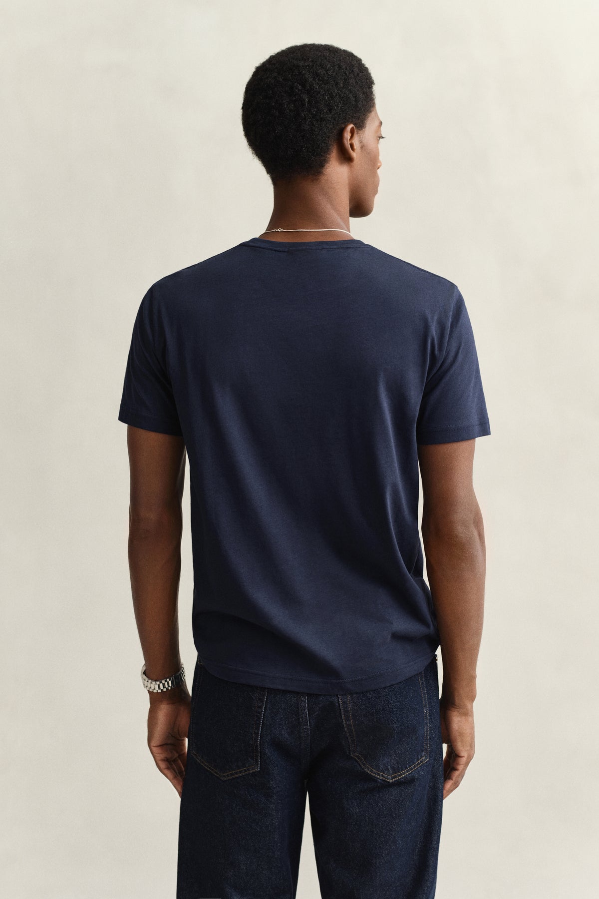 EVENING BLUE, REG SHIELD SS T-SHIRT, BACK-VIEW BY GANT AU.