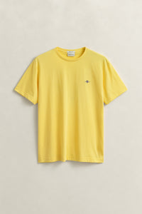 BANANA YELLOW, Shield T-Shirt, FLAT-LAY BY GANT AU.