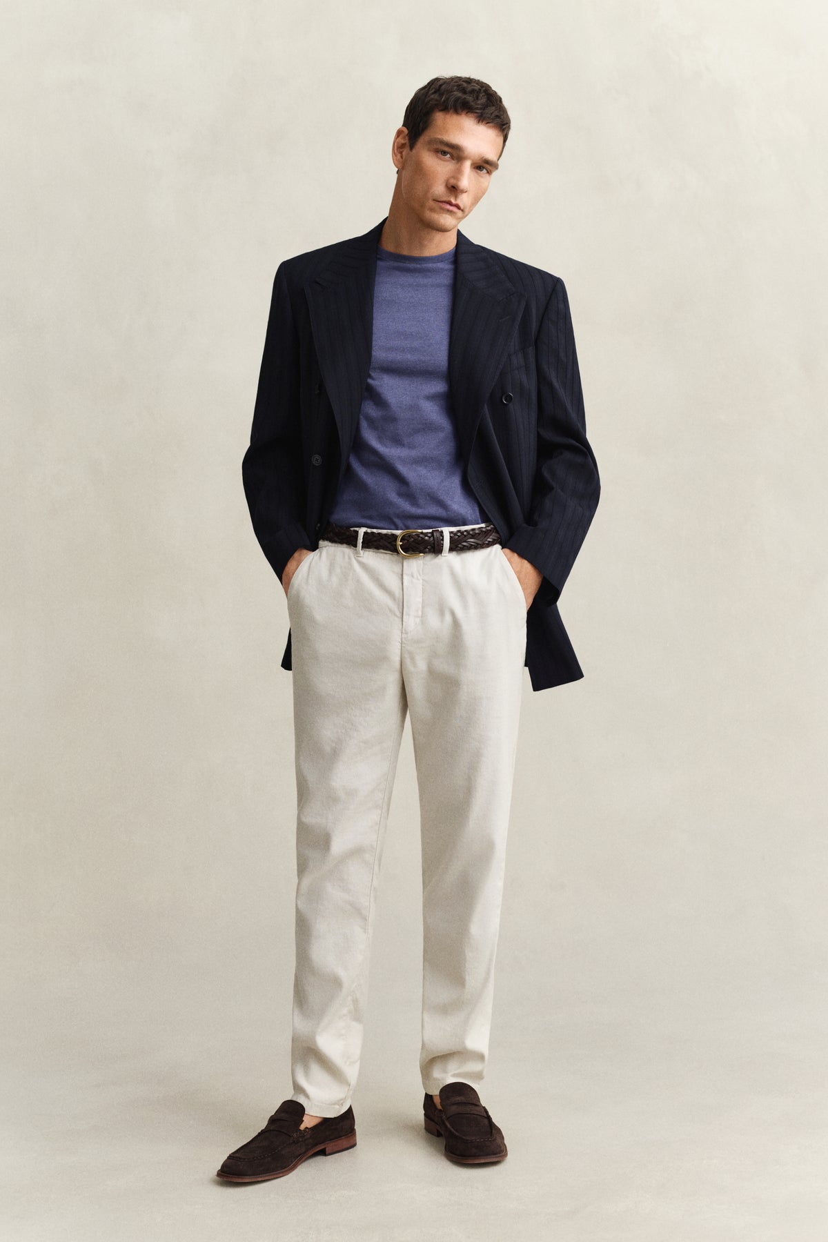 DK JEANSBLUE MELANGE, REG SHIELD SS T-SHIRT BY GANT AU.