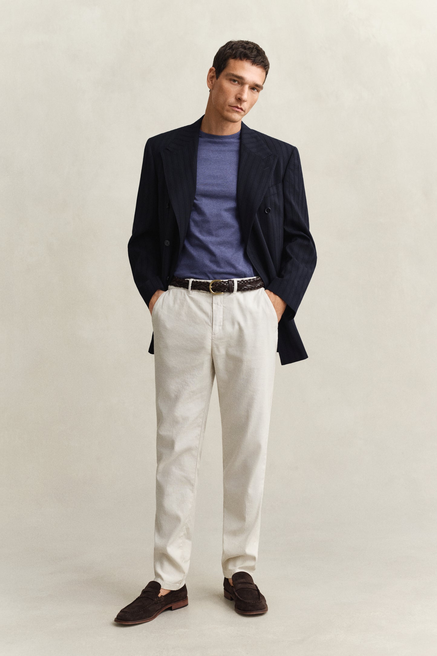 DK JEANSBLUE MELANGE, REG SHIELD SS T-SHIRT BY GANT AU.